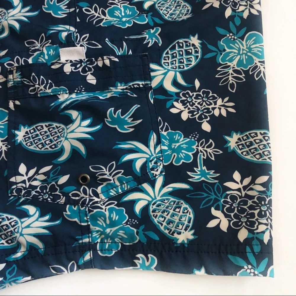 J.CREW Flex SWIMWEAR Men’s Shorts Sz‎ 34 pineapple Blue